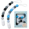 Tyry.Hu Silicone Pacifier Clip for Baby Boys or Girls for Teething Toys 2 Pack Shower Gift Set