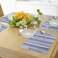 thumbnail image 4 of Ambesonne Striped Place Mats Set of 4, Nautical Anchor, Standard Size, Lilac Purple, 4 of 6
