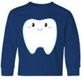 thumbnail image 3 of Inktastic Cute Tooth Long Sleeve Youth T-Shirt, 3 of 5