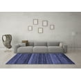 thumbnail image 3 of Ahgly Company Indoor Square Oriental Blue Modern Area Rugs, 4' Square, 3 of 4