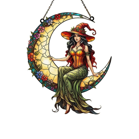 YiJuHui 1pcs Sparkling Fairy Acrylic Hanging Ornament Glittering Double-Sided Starlight Decor for Home Garden Wedding Party Decorations A