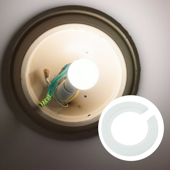 Stri 24pcs Plastic Converter E27 to E14 Lampshade Rings Lampshade Converters White