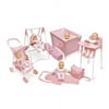 Badger Basket 6-Piece Doll Play Set with Playpen and Swing