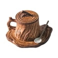thumbnail image 3 of Taza de café taza de café 225 ml de taza bebida para beber retro creatividad única taza de desayuno para té bebida de café bebida de café con cuchara de tapa, 3 of 8