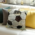 thumbnail image 3 of Autua Vintage Football Pillowcase Throwing Cushion Cover Personalized Square Pillowcase Cotton Linen Decoration New Home Men's Ladies Boys Girls Sofa Bed 20x20in, 3 of 5