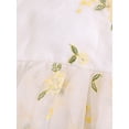 thumbnail image 6 of Bagilaanoe Newborn Summer Outfits Baby Girl Rompers Dress Flower Embroidery Sleeveless Bodysuits 3M 6M 9M 12M 18M Infant Patchwork A-line Dresses, 6 of 9