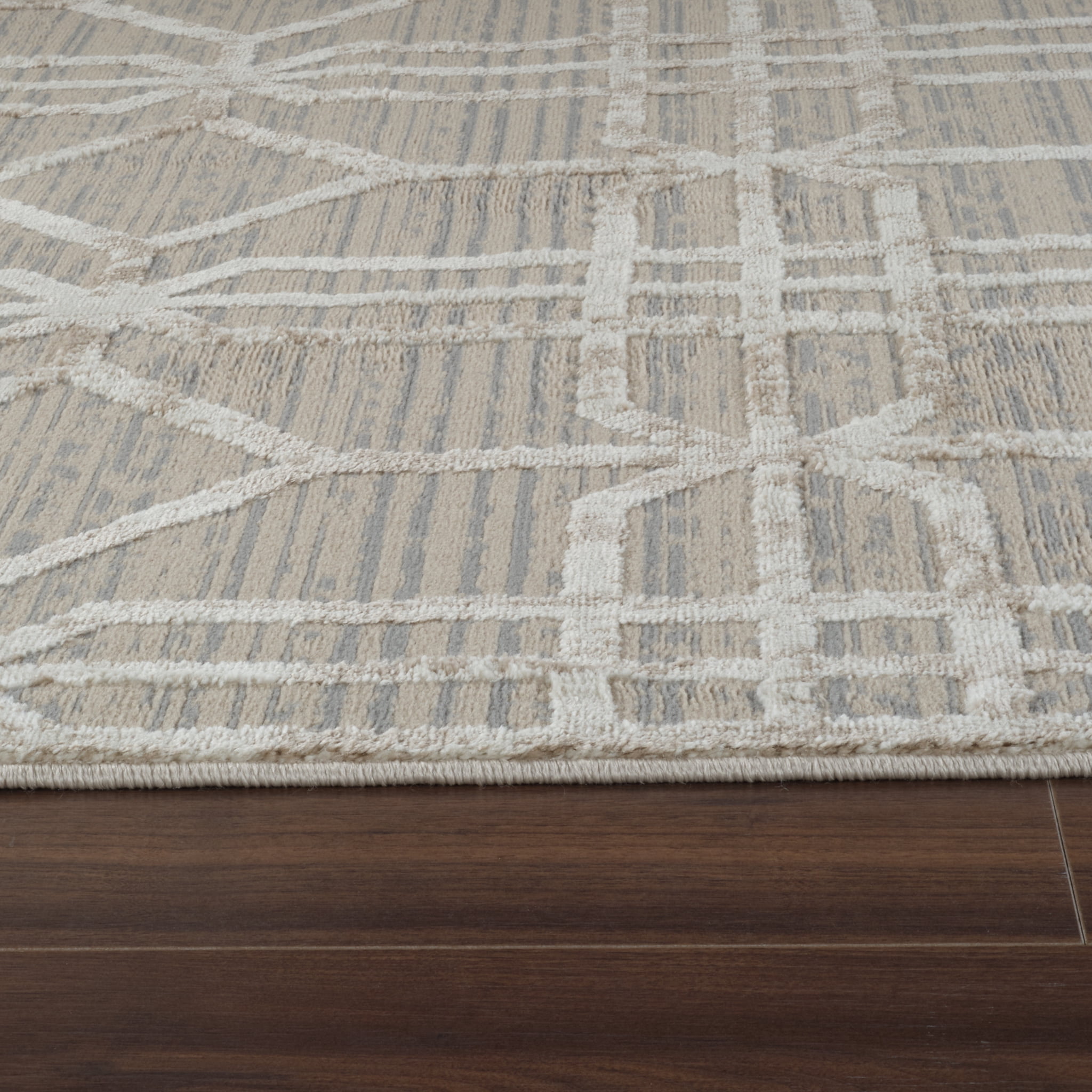 Rug Branch Nomad Abstract Indoor Area Rug, Beige Brown, Modern - Living Room, Bedroom, Dining Room, and Kitchen