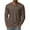 64#Brown, variant on Men's V-Neck Shirts Long Sleeve, Stretch Basic Slim Fit Casual Shirts for Men Light Blue XL