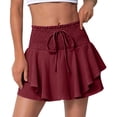 thumbnail image 5 of Kvture Women's Mini Skirt High Waisted Layered Ruffle Skirts Tiered Short Skirt Lingerie Y30K M, 5 of 8