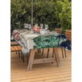 thumbnail image 2 of Outdoor Tablecloth with Umbrella Hole and Zipper, Navy Blue Snowman Christmas Rectangle Table Cloth 52x70 Inch Waterproof Tablecloth, Xmas Tree Rustic Snowflake Picnic Table Cover for Patio Camping, 2 of 7