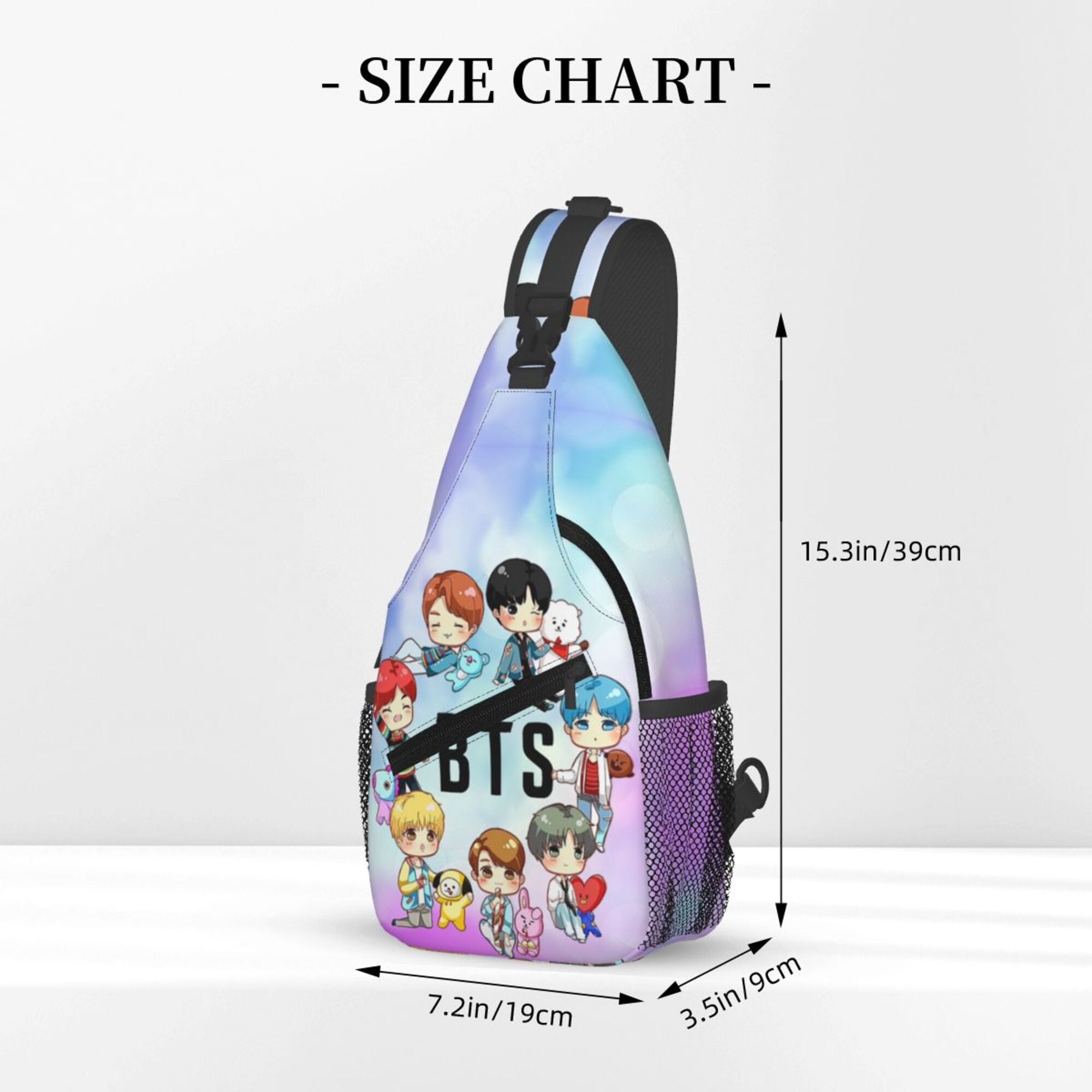 Kpop BTS Sling Bag Crossbody Sling Backpack Chest Bag Daypack