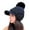 Black, variant on Women's Knit Baseball Cap, Fleece Lined Beanie with Pom Pom and Ear Flaps, Cute Winter Hat, Warm Cold Weather Knit Cap, Cute Winter Accessory Grey
