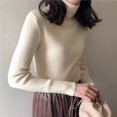 thumbnail image 1 of Pull Col Roulé Femme Automne Ajusté style western Amincissant Pull-Over, 1 of 4