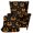Black and Orange - Jack-o'-Lantern, variant on DISNIMO Halloween Pumpkin Candy Print 2-Piece Stretch Wingback Chair Covers Slipcover Soft Single-Seat Wing Chair Slipcovers Washable Furniture Protector with Elastic Bottom