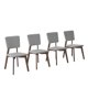 thumbnail image 5 of Juego de Comedor Extensible de Madera con 4 Sillas para 4 Personas, Mesa y Sillas para Comedor y Cocina, Midtown Concept Rio, Nogal y Gris Claro, 5 of 5