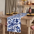 thumbnail image 2 of Blue Spring Floral 70 Inch Table Runner, Summer Flowers Farmhouse Botanical Farmhouse Dresser Scarf Cotton & Linen Tablerunner for Dining/Kitchen Island/Holiday Party Décor 13" x 70", 2 of 9
