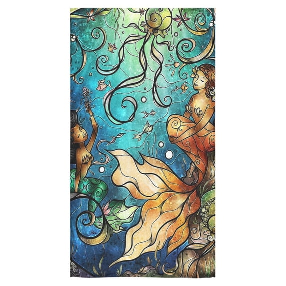 MKHERT Funny Beautiful Mermaid Bath Towel Shower Towel Wash Cloth Face Towels 30x56 inches