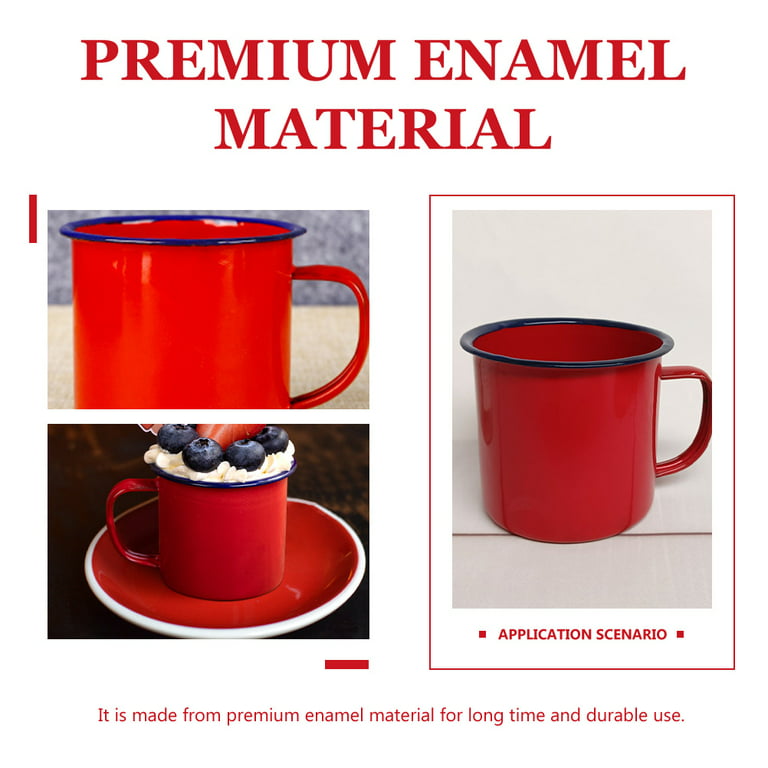 Enamel Camping Mug 300ml Colourful Metal Enamel Coffee Tea Camp