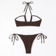 thumbnail image 4 of Gibobby Bañador de Bikini Bikini Sexy 2023, traje de baño para mujer, juego de Bikini estilo Push Up, traje de baño brasileño con Tanga, ropa de playa(Café,G), 4 of 5