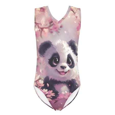 JCCXIN Child Toddler Girls Swimwear One-Piece Cartoon Printed Athletic Summer Training Wear For Child Gymnastics Water Practice Kawaii Beach Beachwear Light Pink 13 Years-14 Years