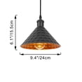 thumbnail image 6 of Kiven Plug in Pendant Light,Modern Hanging Light with Iron Lampshade and 15FT Plug-in Cord, Dimmable Ceiling Pendant Light,Set of 2,Black(Gold Inner), 6 of 7