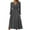 Black, variant on IROINNID Maxi Dress for Women Round Neck Long Sleeve Buttoned Folding Printed Dresses ,Gray
