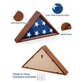 thumbnail image 6 of Atsknsk flag display case triangle for 3'x5' Folded American Flag (Not for Burial Flag) - Wooden military flag display case shadow box, Wall Mounted Triangle Flag Frame, Brown, 6 of 8