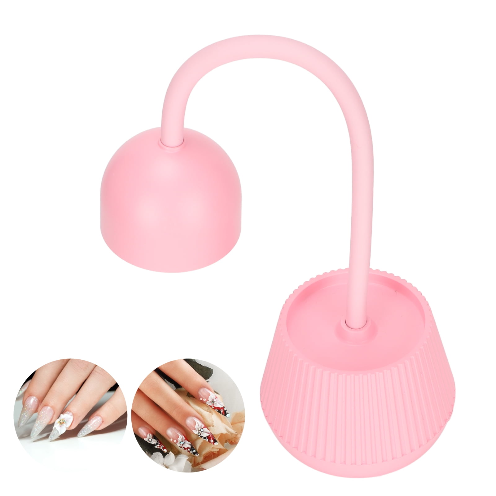 Xirurus 24W Desk Type Gel Polish Dryer Rotatable UV Nail Lamp Fast Drying Rechargeable Nail Curing Machine Pink
