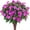 Purple, variant on Artificial Fake Flowers Topboutique Faux Impatiens Bouquet Flowers Fake Flowers for Outdoor Faux Bouquet for Flower Arrangement Apply to Home & Office Decor, 4 Pcs, White