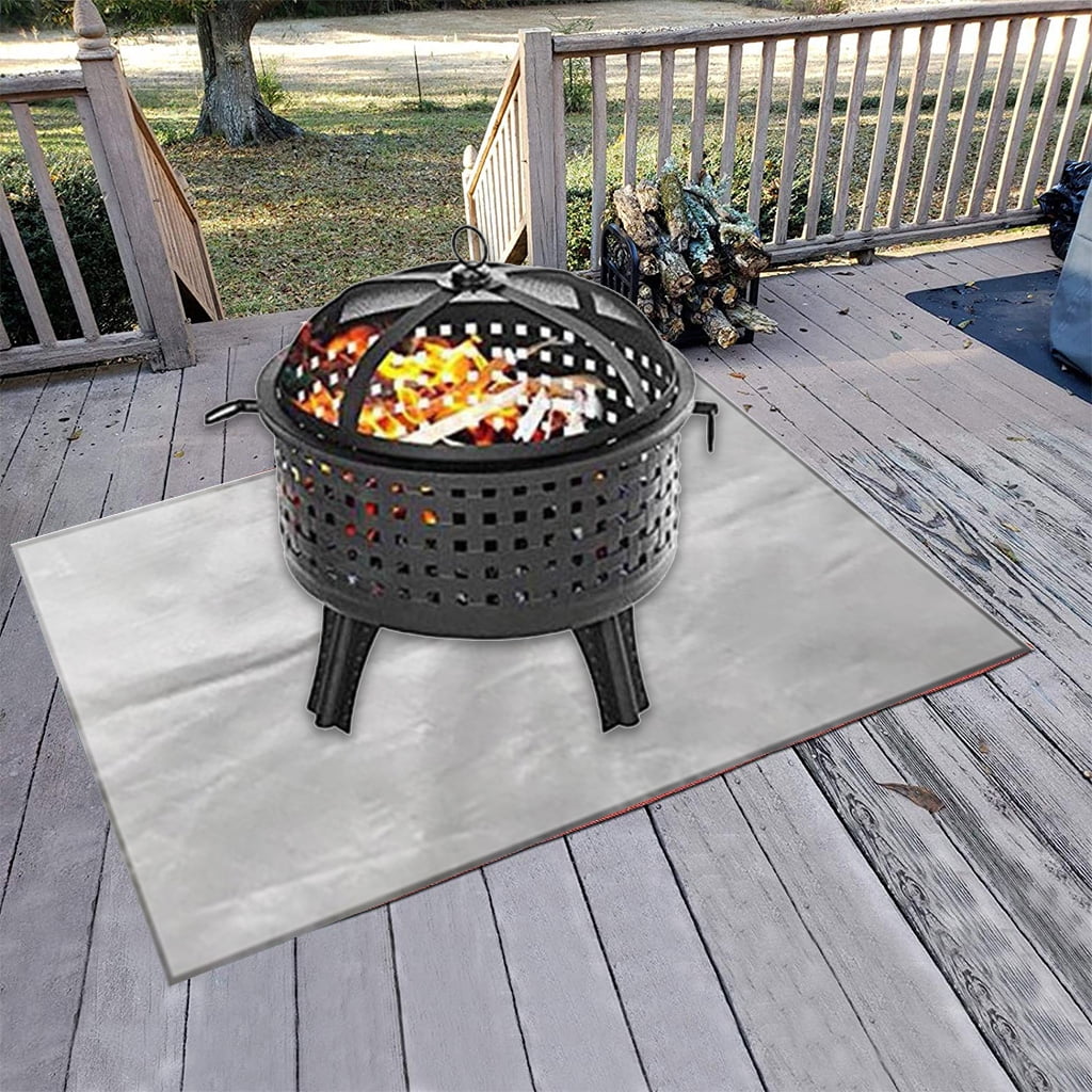 Details about   Barbecue Fire Mat Outdoor Lawn Terrace Barbecue Fire-resistant High-Temperature 