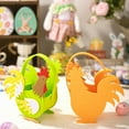 thumbnail image 3 of Colorful Cartoon Rooster Non-Woven Fabric Easter Basket for Kids Candy Gift, 3 of 6
