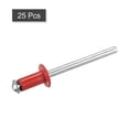 thumbnail image 3 of Unique Bargains Rivets Plats Ronds en Aluminium 5mm x 10mm, Rouge Lot de 25, 3 of 5