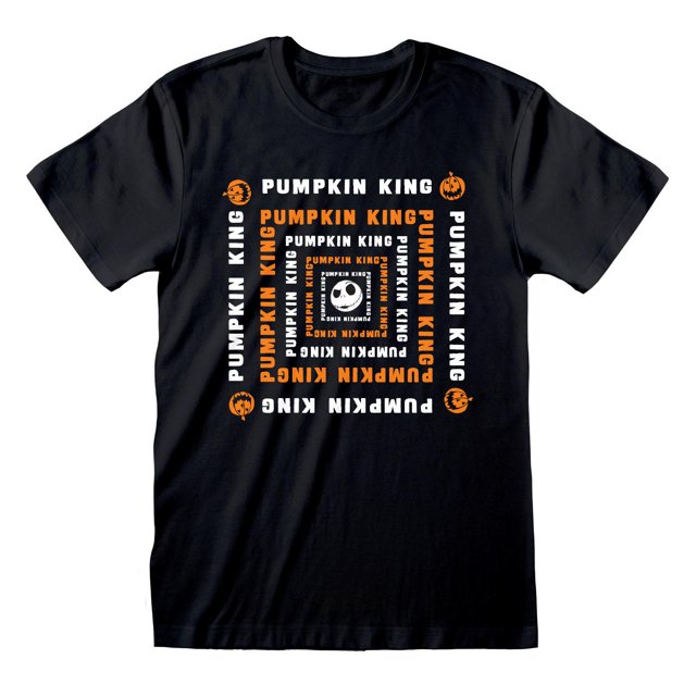 Nightmare Before Christmas - Camiseta Pumpkin King para Adultos Unisex (Negro)