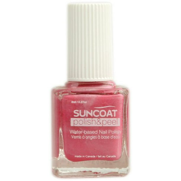 Suncoat Products Polish and Peal Water Based Nail Polish Pink Dahila