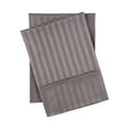 thumbnail image 2 of BNM 300 Thread Count Egyptian Cotton Stripe Pillowcase Set King, Grey, 2 of 5