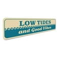 thumbnail image 3 of Low Tides and Good Vibes Novelty Decor, Metal Wall Sign - 4x18 Inches, 3 of 4