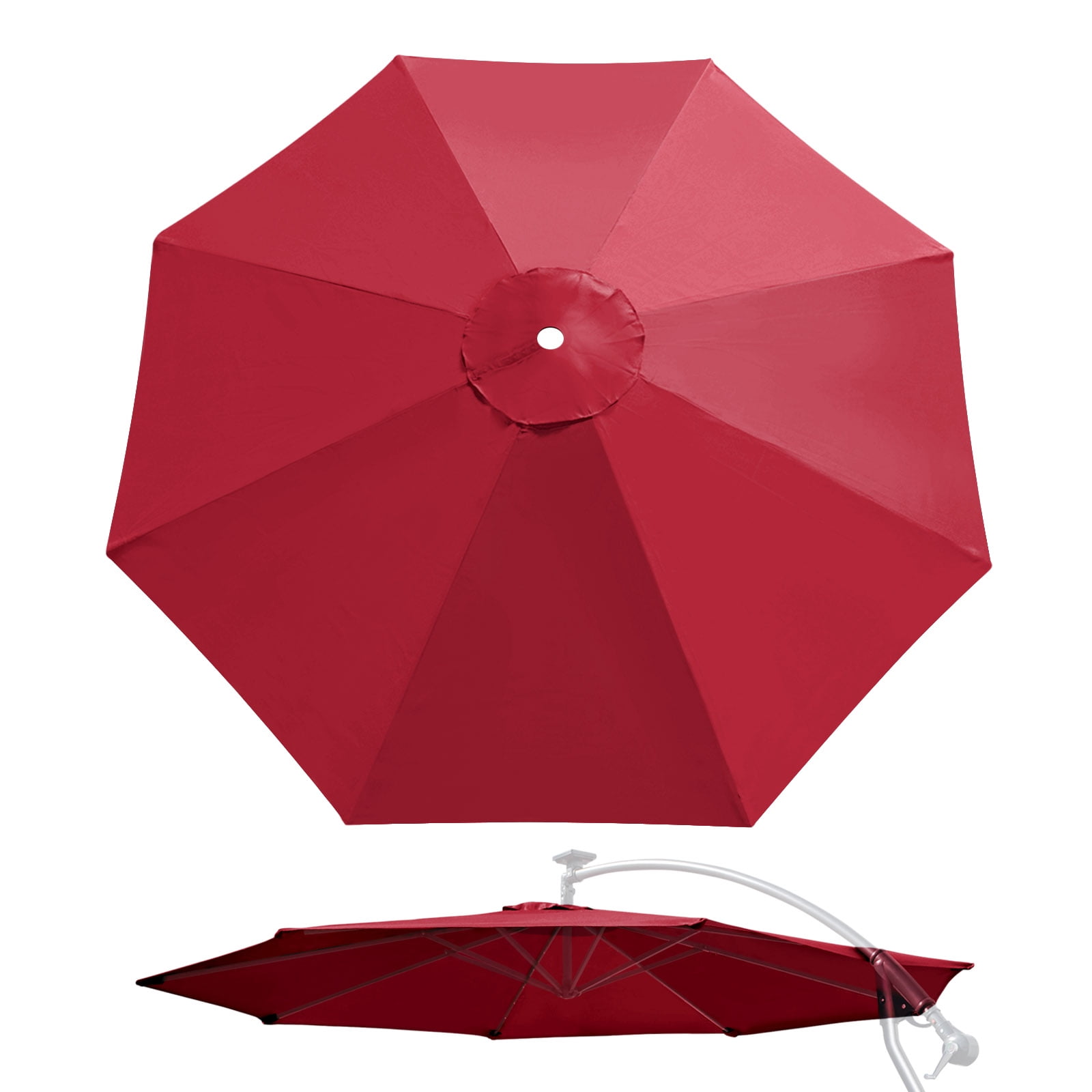 YardGrow 9ft Umbrella Replacement Canopy 8 Ribs for Cantilever Umbrella