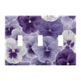 thumbnail image 2 of Dailycode Light Switch Plate Covers 2 Gang Wall Plate Plastics Outlet Covers for Kitchen Home Office Decor Beautiful Pansy Flowers, 2 of 8