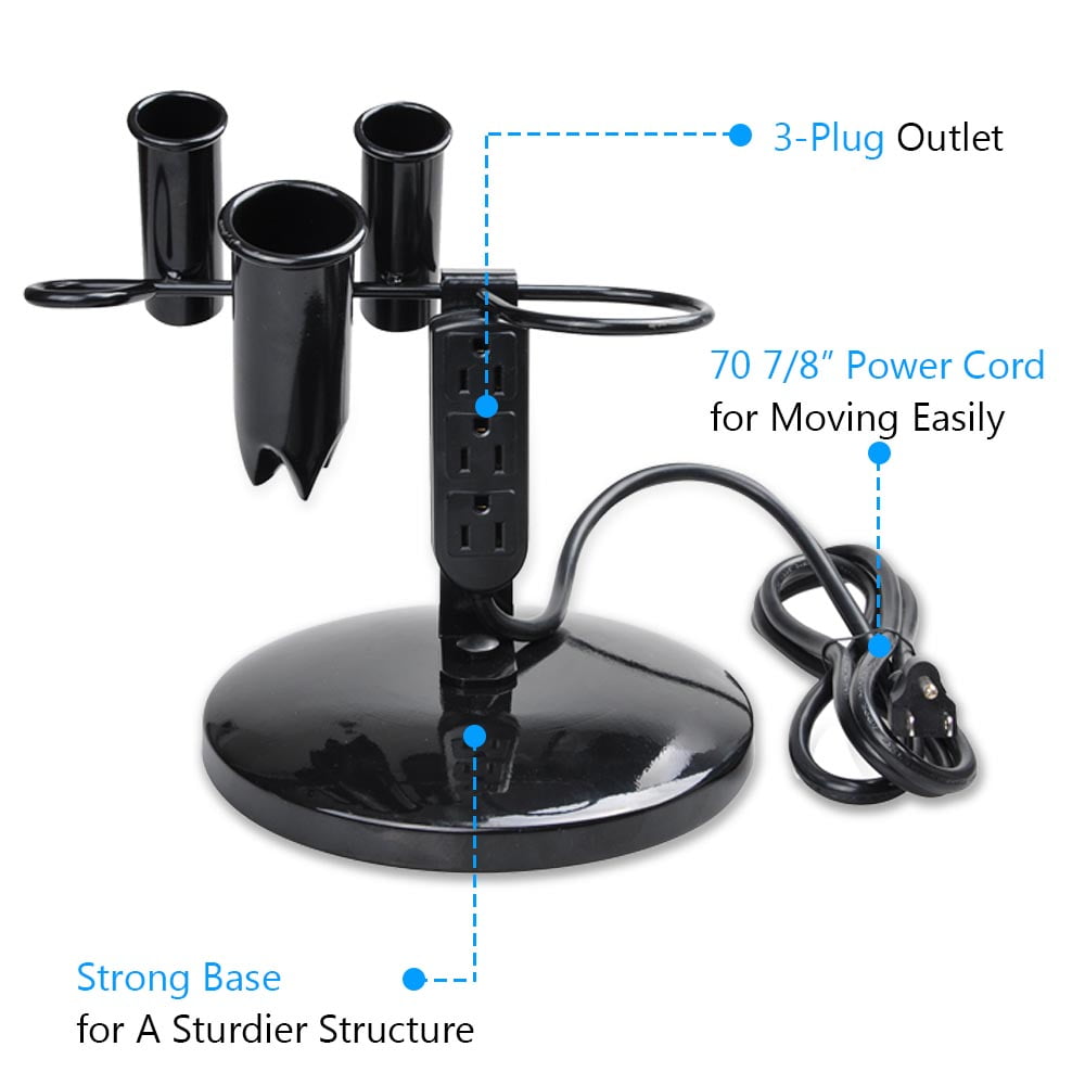 Tabletop Blow Dryer Hair Iron Holder Salon Appliance Stand w 3 Outlets Pack of 2 Walmart