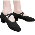 thumbnail image 5 of Black Female Latin Dance Shoes For Teachers With Mid Heel For Fall And Winter Comfort Practice Shoes Great For Leisure, 5 of 9