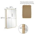 thumbnail image 2 of Design House Isla Rounded Corner Wall Mirror with Gold Frame, 30-Inch by 20-Inch, 2-Pack, 2 of 12