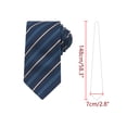 thumbnail image 2 of INSPIRE CHIC Men's Stripe Self-Tied Necktie Skinny Silk Slim 2.8'' for Graduation Wedding Party Uniforms One Size Plaid-7, 2 of 5