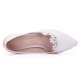thumbnail image 1 of 1 par de zapatos de tacón alto con encaje puntiagudo para novia, sexys, para boda (blancos), 1 of 7