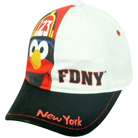 Sesame Street Elmo Character FDNY Firefighter Curve Bill Two Tone  Hat