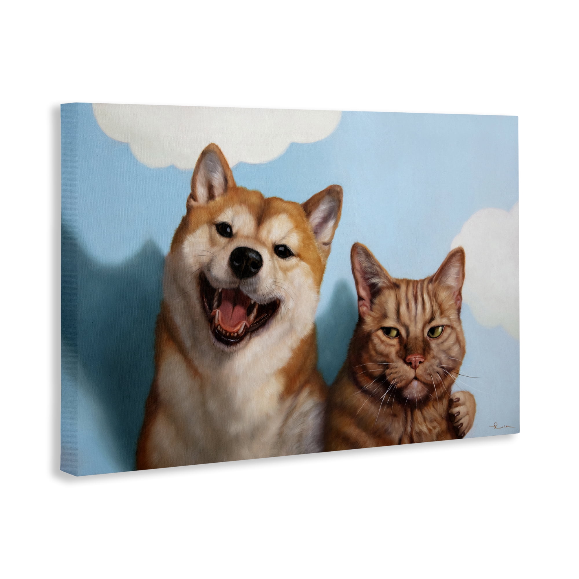 Stupell Industries Adopted Brother Dog & Cat Canvas Wall Art, design by Lucia Heffernan