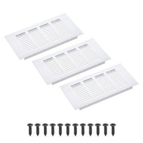 Uxcell 8 x 4 Inch Rectangle Ventilation Grille, 3PCS Aluminum Air Vent Cover, Silver