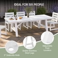 thumbnail image 4 of WestinTrends Cape May 9-Piece HDPE Outdoor Furniture Patio Dining Table With Umbrella Hole and Chairs Set For 8, White, 4 of 16