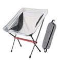 thumbnail image 1 of Silla plegable de aluminio con respaldo alto, ideal para camping, festivales al aire libre y eventos deportivos, tamaño pequeño, resistente hasta 150 kg., 1 of 6