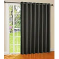 thumbnail image 3 of Gorgeous Home Linen Window Thermal Large Curtain for Sliding Door Blackout Panel for Patio & Hall Room Silver Grommets Black 1pc 100"x 84" Each, 3 of 5