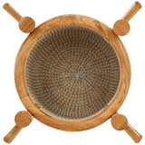 SAFAVIEH Couture Abellina Glam Cylinder Oak Coat & Hat Stand with Basket, Natural - Walmart.com